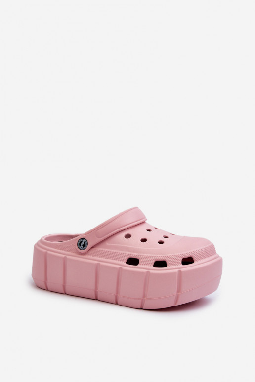 Leichte Damen-Plattformslipper in rosa Itubia