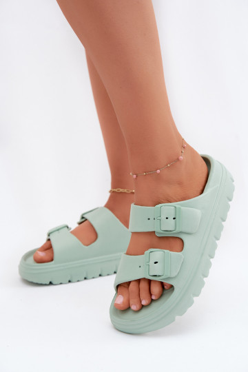 Damen-Slipper mit Schaumplattform in Minze Melorea 2