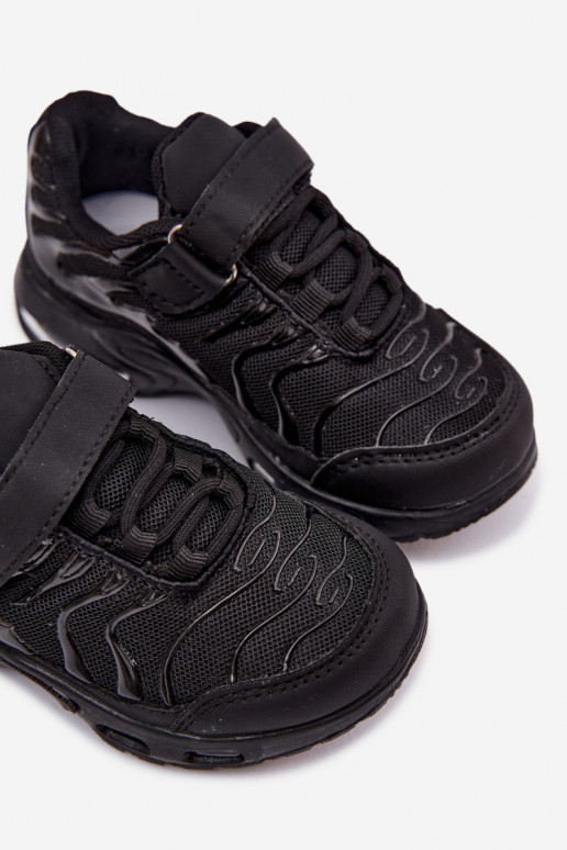 Kindersportschuhe mit Klettverschluss in Schwarz Rider