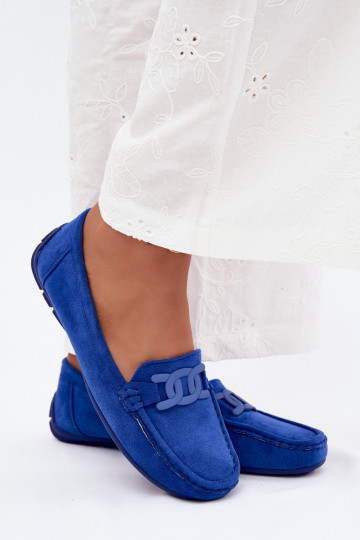 Damen reiche Wildledermokassins in Blau Rabell 2