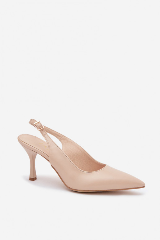 Pumps mit offenem Absatz Zazoo 1127 sandfarben