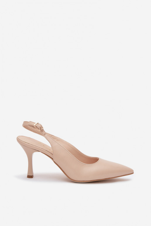 Pumps mit offenem Absatz Zazoo 1127 sandfarben