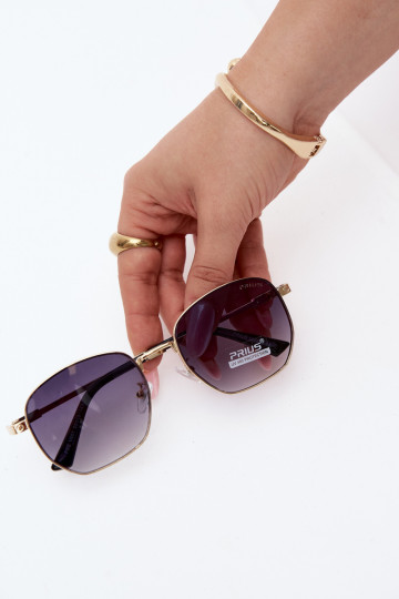 Sonnenbrillen mit UV 400-Filter schwarz und gold