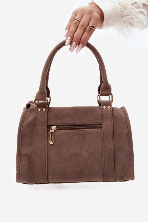 Tasche aus Kunstveloursleder lehmfarben Lendra
