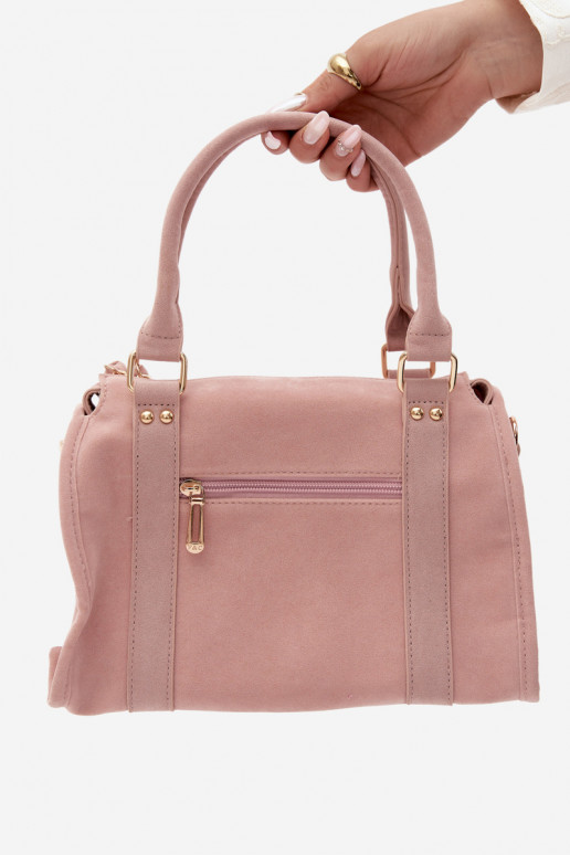 Tasche aus Kunstveloursleder rosa Lendra