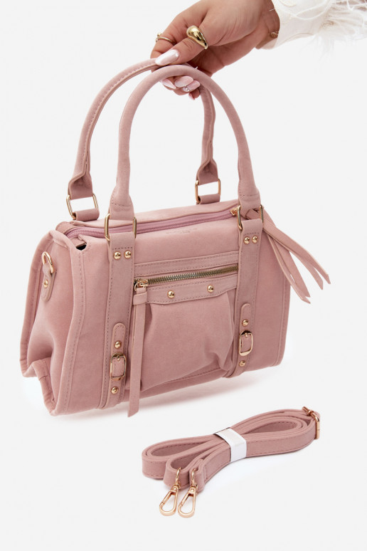 Tasche aus Kunstveloursleder rosa Lendra