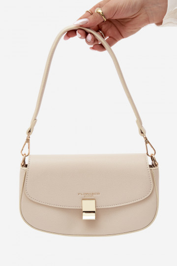 Kleine Handtasche aus Kunstleder hellsandfarben Acacia
