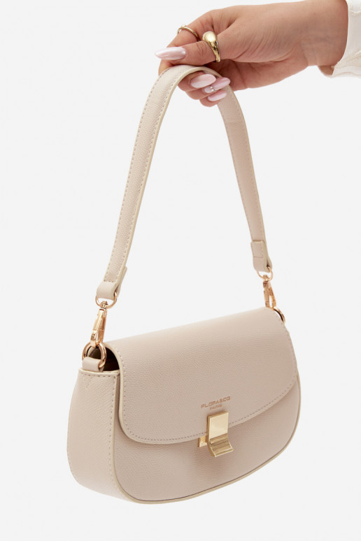 Kleine Handtasche aus Kunstleder hellsandfarben Acacia