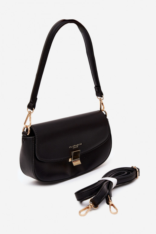Kleine Handtasche aus Kunstleder schwarz Acacia