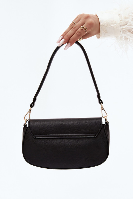Kleine Handtasche aus Kunstleder schwarz Acacia