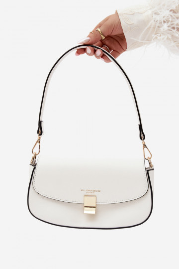 Kleine Handtasche aus Kunstleder weiß Acacia