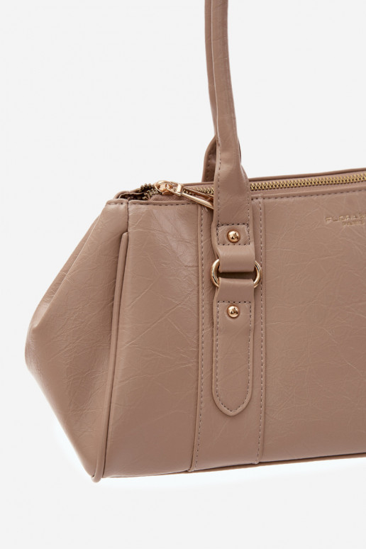 Handtasche aus Kunstleder elfenbeinfarben Muni