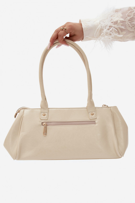 Handtasche aus Kunstleder elfenbeinfarben Muni