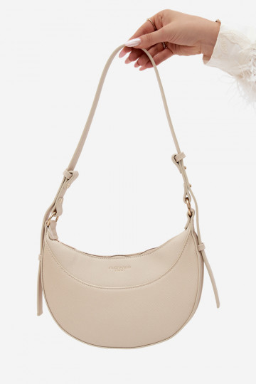 Kleine Handtasche aus Kunstleder hellsandfarben Miri