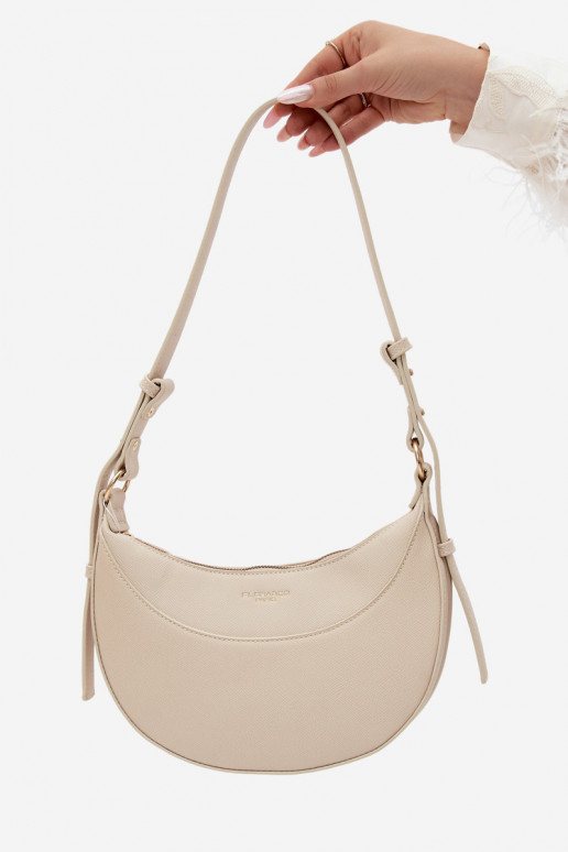 Kleine Handtasche aus Kunstleder hellsandfarben Miri