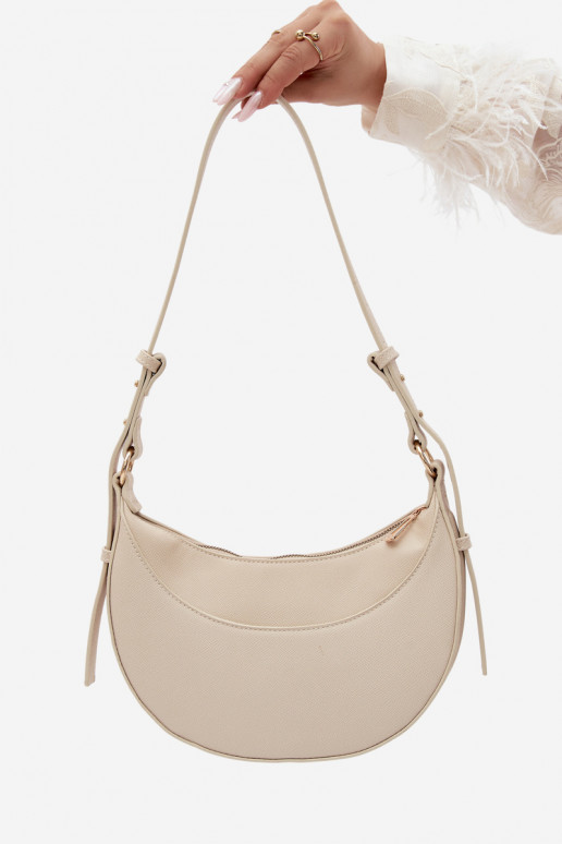 Kleine Handtasche aus Kunstleder hellsandfarben Miri