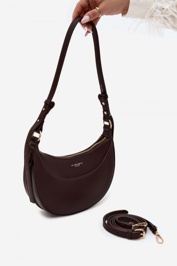 Kleine Handtasche aus Kunstleder schokoladenfarben Miri 2