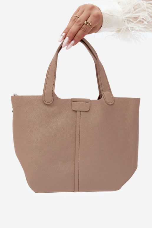 Handtasche aus Kunstleder elfenbeinfarben Blaire
