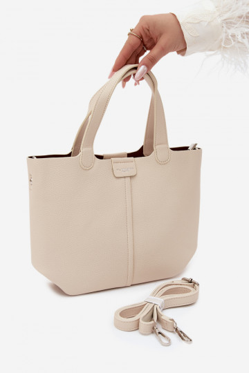 Handtasche aus Kunstleder hellsandfarben Blaire 2