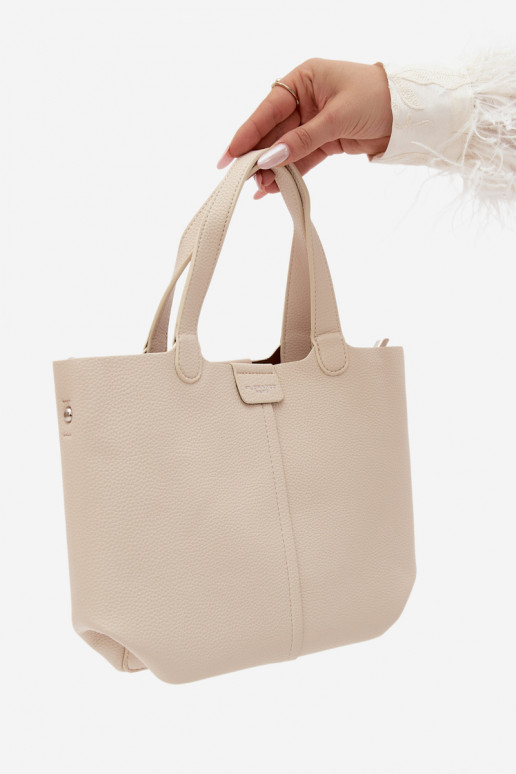 Handtasche aus Kunstleder hellsandfarben Blaire