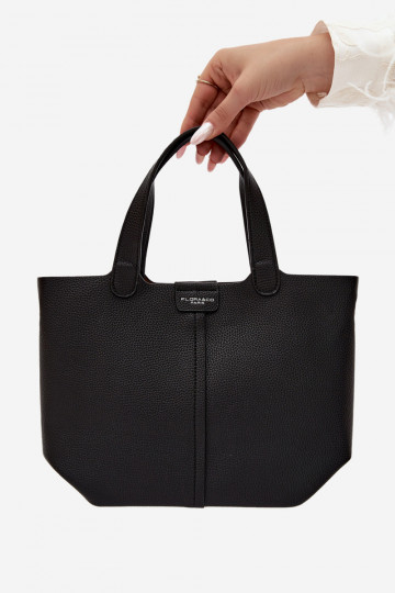 Handtasche aus Kunstleder schwarz Blaire