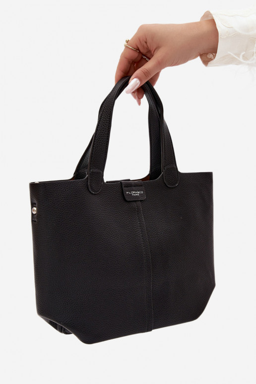 Handtasche aus Kunstleder schwarz Blaire