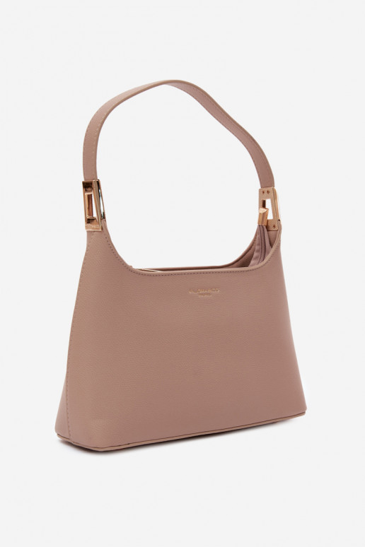 Handtasche aus Kunstleder in Elfenbein Gretta