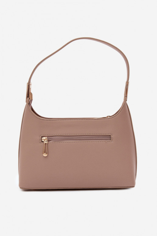 Handtasche aus Kunstleder in Elfenbein Gretta