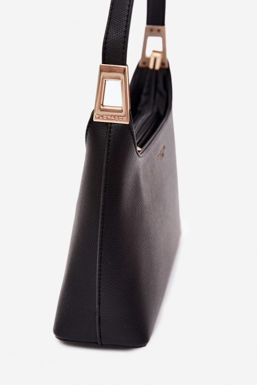 Handtasche aus Kunstleder in Schwarz Gretta