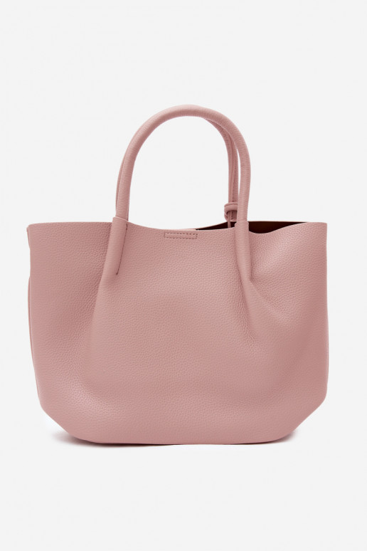 Handtasche aus Kunstleder in Rosa Fleece