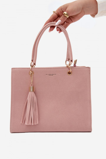 Typ Tasche aus Kunstveloursleder in Rosa Ottilie