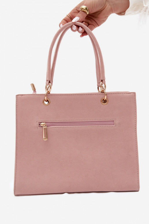 Typ Tasche aus Kunstveloursleder in Rosa Ottilie