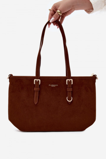 Tasche aus Kunstveloursleder in braun Araminta 2