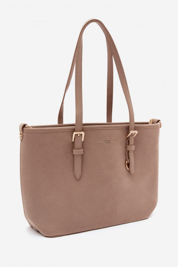 Tasche aus Kunstveloursleder in elfenbein Araminta
