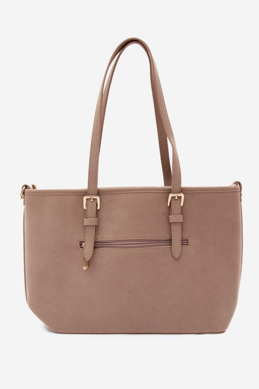 Tasche aus Kunstveloursleder in elfenbein Araminta