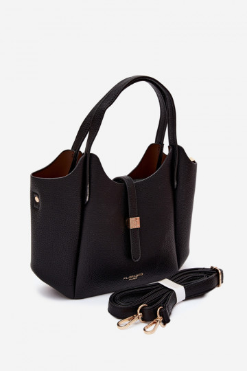 Schwarze Handtasche aus Kunstleder Toffee 2