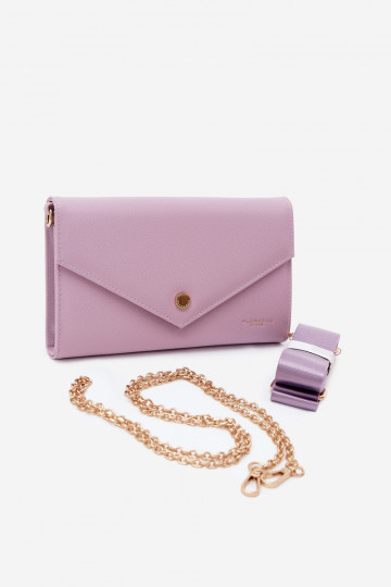 Lila Umschlag-Handtasche mit dekorativen Bändern Pauline 2