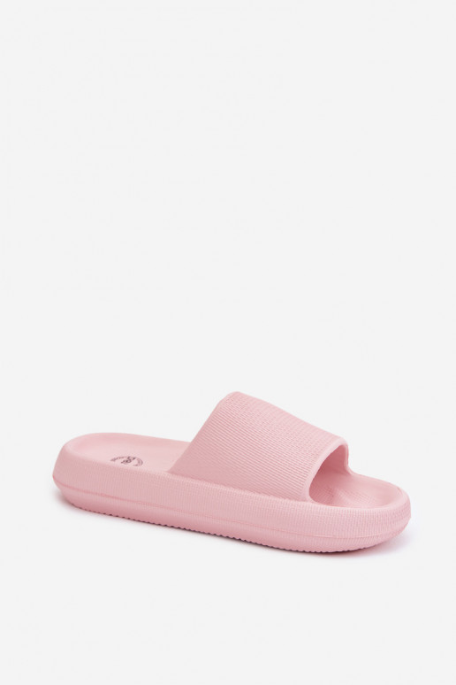 Leichte Damen-Schaum-Slipper auf dicker Sohle in Rosa Querceria