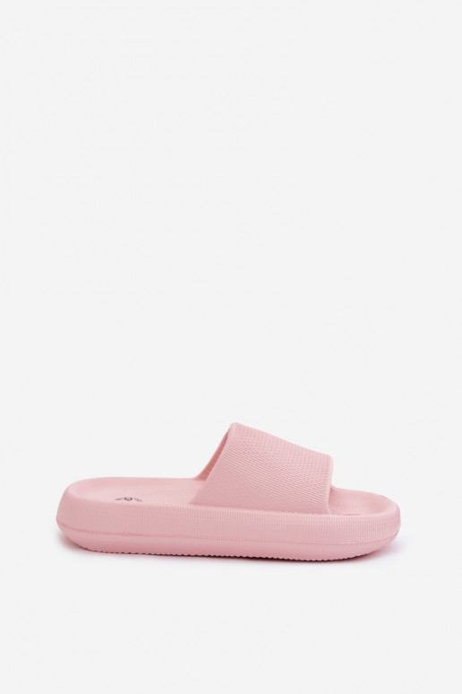 Leichte Damen-Schaum-Slipper auf dicker Sohle in Rosa Querceria