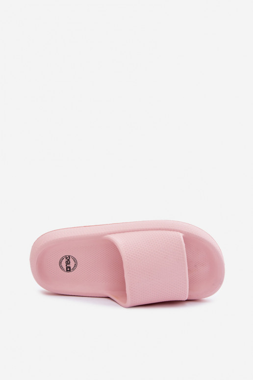 Leichte Damen-Schaum-Slipper auf dicker Sohle in Rosa Querceria