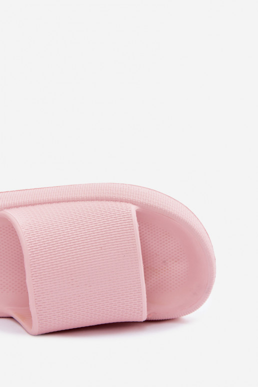 Leichte Damen-Schaum-Slipper auf dicker Sohle in Rosa Querceria