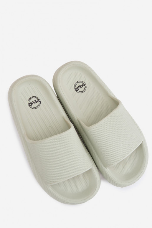 Leichte Damen-Schaum-Slipper auf dicker Sohle in Minze Querceria