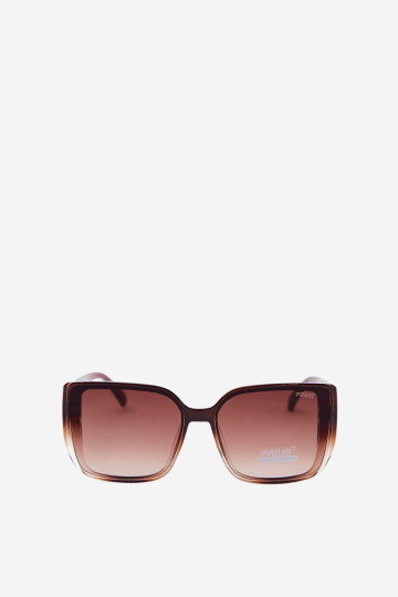 Sonnenbrille mit dekorativen Details in Braun 2