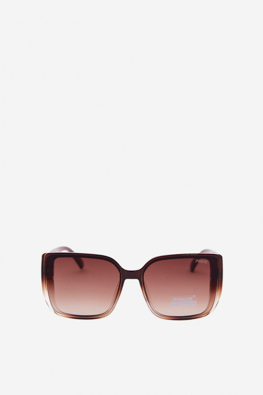 Sonnenbrille mit dekorativen Details in Braun