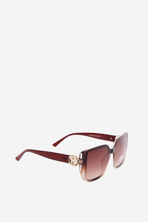 Sonnenbrille mit dekorativen Details in Braun