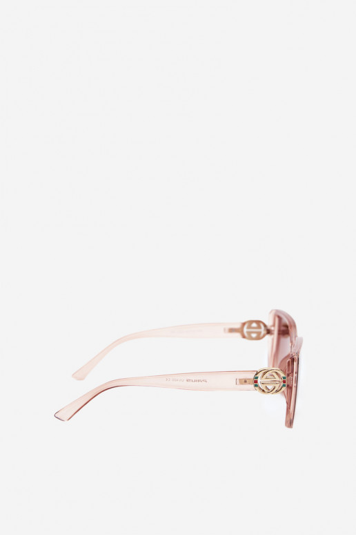 Sonnenbrille mit dekorativen Details in Rosa