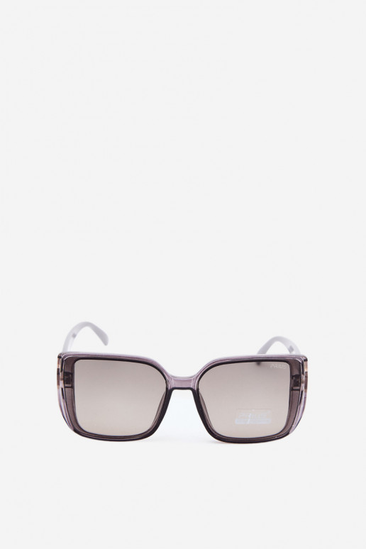 Sonnenbrille mit dekorativen Details in Grau