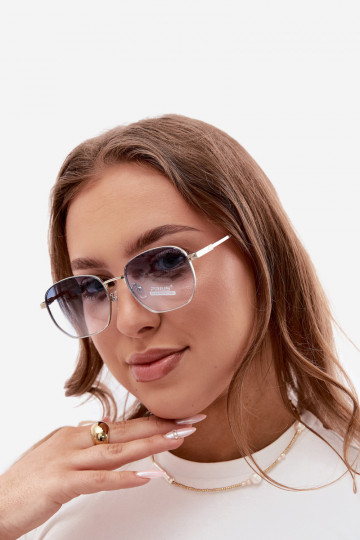 Sonnenbrille mit dünnen Rahmen UV 400 in Blau