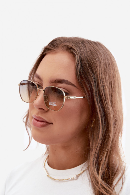 Sonnenbrille mit dünnen Rahmen UV 400 in Gelb