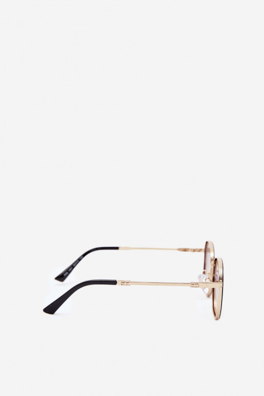 Sonnenbrille mit dünnen Rahmen UV 400 in Braun
